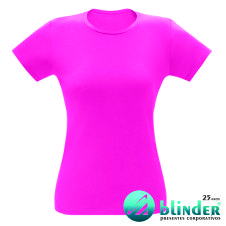Camiseta feminina em malha 100% algodão