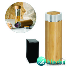 Squeeze térmico em bambu e aço inox 430 ML