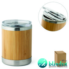 Copo em bambu e aço inox 350 ML