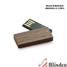 PEN DRIVE GIRATÓRIO DE MADEIRA  2GB