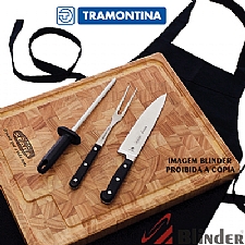 Conjunto para churrasco com 05 peças.